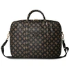 Guess 4G Peony Front Pocket Zipper Triangle Logo Nešiojamas kompiuteris Bag 16" - Juodas
