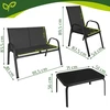 Balcony furniture set - juodas Gardlov