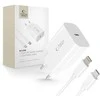 Baseus „Tech-Protect NC20W“ sieninis įkroviklis su 100 cm USB-C / „Lightning“ laidu - Baltas