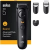 Barzdaskutė Braun BeardTrimmer 9 BT5520 barzdos kirpimo mašinėlė Baterija 40 2 cm „Wet & Dry“ Juoda