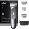 Barzdaskutė Braun Series 7 80789703 kūno plaukų kirpimo mašinėlė / skustuvas Pilka