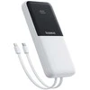 Baseus „A6ac4 Lipow“ 10000mAh 22,5 W išorinė baterija su dviem integruotais laidais (su „A6ac4 Simple USB-A - USB-C 3A 20 cm“ laidu) – balta