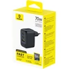 Baseus Enerfill FE22 sieninis įkroviklis 70W 2C+U juodas