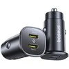 Baseus GoTrip 2 x USB-C 30W Car Charger - juodos spalvos