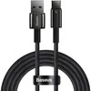 Baseus volframo auksinis kabelis USB prie USB-C, 100 W, 1 m (juodas)