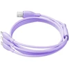 Baseus itin spartus „trys viename“ greitojo įkrovimo laidas USB-A į M+L+C 3.5A 1.3m Nebula Violetinė