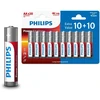 Baterija PHILIPS AA LR6 lizdinė pakuotė 10+10 vnt.