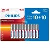 Baterija PHILIPS AAA LR03 lizdinė pakuotė 10+10vnt.