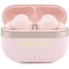 Belaidės ausinės TWS Guess Glossy Auksinė LinePrinted Classic Logo rožinės spalvos