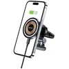 Belaidis automobilinis telefono įkroviklis 15W MagSafe Tech-Protect mm15W-V5 juodos spalvos