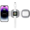 Belaidis magnetinis įkroviklis MagSafe 15W 3in1 iPhone + Apple Watch + AirPods Tech-Protect QI15W-A32 pilkos spalvos
