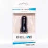 BELINE CAR CHARGER 1XUSB AND 1XUSB-C 5A 30W Juodas