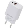 Beline įkroviklis 1x USB-C + 1x USB 30W baltos spalvos (tik antgalis) PD 3.0 + QC 3.0 BLN2CW30 GaN