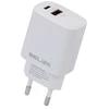 Beline įkroviklis 1x USB-C + 1x USB 20W baltos spalvos (tik antgalis) PD 3.0 + QC 3.0 BLN2CW20