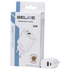 Beline įkroviklis 1x USB-C + 1x USB 30W baltos spalvos (tik antgalis) PD 3.0 + QC 3.0 BLN2CW30 GaN