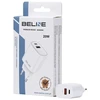Beline įkroviklis 1x USB-C + 1x USB 20W baltos spalvos (tik antgalis) PD 3.0 + QC 3.0 BLN2CW20