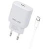 Beline Charger 1x USB-C 25W + cableUSB-C baltos spalvos /baltos spalvos PD 3.0 BLNCW25C GaN