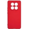 Beline silikoninis Xiaomi Redmi Note 14 Pro 5G dėklas telefonui raudonos spalvos