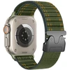 Beline Woven Nylon Diagonal Style Parachute apyrankė for Apple Watch 38/40/41mm žalios spalvos