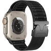 Beline Woven Nylon Diagonal Style Parachute apyrankė for Apple Watch 38/40/41mm juodos spalvos