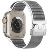 Beline Woven Nylon Diagonal Style Parachute apyrankė for Apple Watch 42/44/45/49mm pilkos spalvos