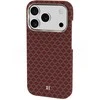 Benks dėklas Magnetic Armor Air Armor Grid Kevlar Metal Frame 600D (H069) skirtas Apple iPhone 17 Pro oranžinės spalvos