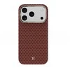 Benks dėklas Magnetic Armor Air Armor Grid Kevlar Metal Frame 600D (H070) skirtas Apple iPhone 17 Pro Max oranžinės spalvos