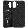 Benks Dėklas Magnetic Armor Air Kevlar Metal Frame 600D (0067) skirtas Apple iPhone 17 juodos spalvos