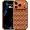 Benks Dėklas Magnetic Armor Pro Armor Grid Kevlar Metal Frame 600D (C.K.FL.AP.GD.F069) skirta Apple iPhone 17 Pro oranžinės spalvoa