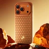 Benks Dėklas Magnetic Armor Pro Armor Grid Kevlar Metal Frame 600D (C.K.FL.AP.GD.F070) skirta iPhone 17 Pro Max oranžinės spalvos