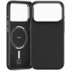 Benks Dėklas Magnetic Armor Pro Kevlar Metal Frame 600D (A069) skirtas Apple iPhone 17 Pro juodos spalvos (Camera Control Button)