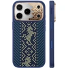 Benks Dėklas Magnetic Armor Pro Knight Kevlar Metal Frame (C.K.FL.AP.GD.BC72) do Iphone 18 Pro/17 Pro mėlyna (Camera Control Button)