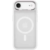 Benks Dėklas Magnetic Mist Metal Frame (0068) skirtas Apple iPhone 17 Air balta (Camera Control Button)