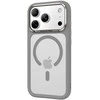 Benks dėklas Magnetic Mist Metal Frame (A069) skirtas Apple iPhone 17 Pro pilkos spalvos (Camera Control Button)