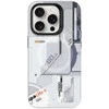 Benks Magnetic Mecha Series dėklas skirtas Apple iPhone 15 Pro baltos spalvos
