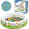 Bestway Suchy basen su kulkami KWIATOWY 102x25cm + 50 piłek i zabawek 52466