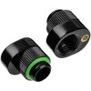 Bitspower Extension Offset – juodas, pack of 2