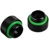 Bitspower Touchaqua Adapteris straight G1/4 inch female to G1/4 inch male – 2 pack, juodas
