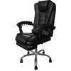 Biuro kėdė su atrama kojoms - juoda Malatec 23286