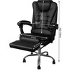 Biuro kėdė su atrama kojoms - juoda Malatec 23286