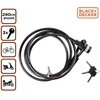 BLACK &amp; DECKER Dviračių užraktas su raktu 10x240 cm