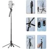 Blavec Asmenukių lazda Aliuminio Fusion P08 tripod + nuotoliniu valdymu + 1 lamp 2,2 metres (SSFP08-TR1LB22) juodos spalvos
