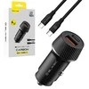 Blavec autmobilinis įkroviklis BS-03B-C Carbon – USB + Typ C – QC 3.0 18W PD 30W su kablem Typ C na Typ C (CCBS03BC-UCB) juodos spalvos