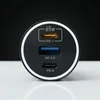Blavec Automobilinis įkroviklis BS-06D-C Trip – USB + 2xType C – QC 3.0 18W PD 65W su Type C į Type C (CCBS06DCQ-U2CB) juodos spalvos
