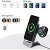 Blavec belaidis įkroviklis BQI-05 Qi 15W magnetic Magsafe 3 in 1 UniCharge (BQI05-QIMS) sidabro spalvos