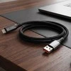 Blavec Cable Zumi braided – USB to Type C – QC 30W 3A LCD display 1 metre Apple CarPlay/Android Auto (CZU-UC3B10) juodos spalvos