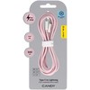 Oem Blavec kabelis Candy braided – Type C į Lightning – PD 20W 2,4A 3 metrai (CCA-CL24P30) rožinės spalvos