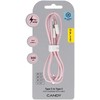 Oem Blavec kabelis Candy braided – Type C į Type C – PD 60W 3A 3 metrai (CCA-CC3P30) rožinės spalvos