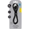 Oem Blavec kabelis Candy braided – USB į Lightning – 2,4A 3 metrai (CCA-UL24B30) juodos spalvos