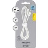Oem Blavec kabelis Candy braided – USB į Lightning – 2,4A 3 metrai (CCA-UL24W30) baltos spalvos